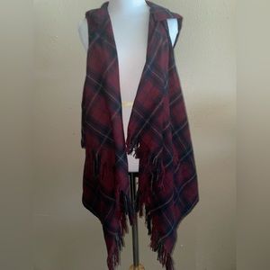 Women hooded poncho
